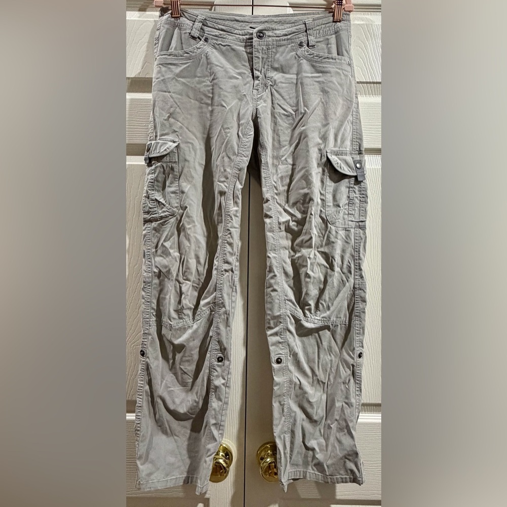 KUHL Hiking Pants Splash Roll Up Women’s Tan Cargo Sz 10 Gorp Core